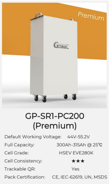 GP-SR1-PC200 Solarspeicher 15kWh 48V Gobelpower