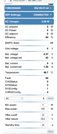 Mean Well NPB 750W Ladegerät 12-48V mit T2MG Stick